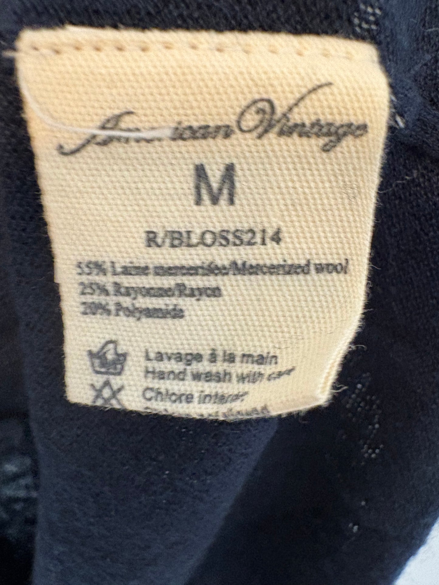 AMERICAN VINTAGE. Jersey azul marina con lana