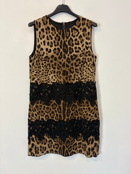 DOLCE & GABBANA. Vestido corto animal print