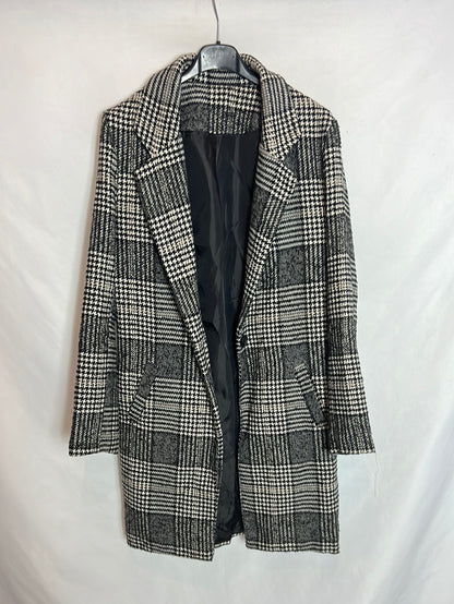 OTRAS. Abrigo pata de gallo grises T.s