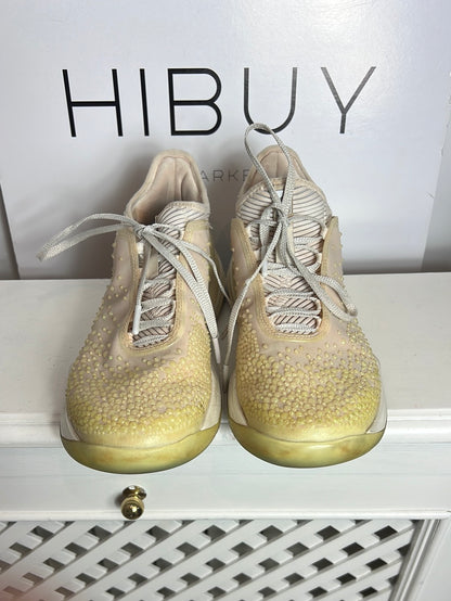 ADIDAS. Zapatillas detalles pedrería rosa claro. T 40