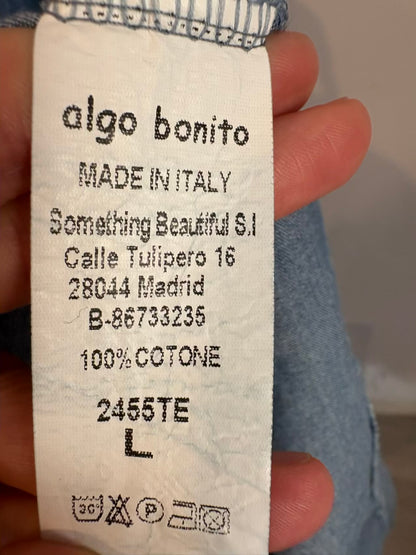 ALGO BONITO. Vestido denim largo abotonado