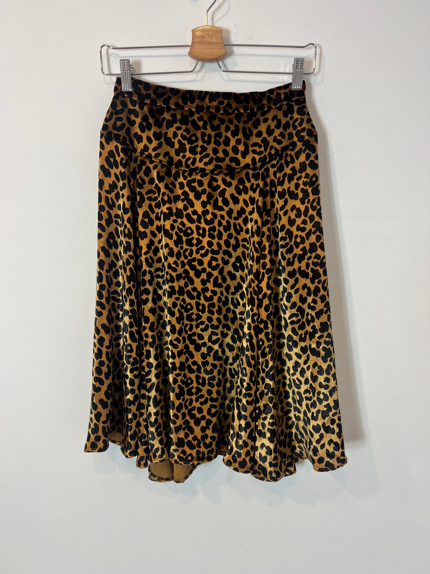 OTHERS. Animal print velvet midi skirt. XS