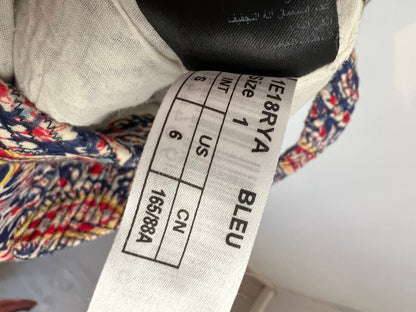 BA&SH. Vestido estampado doble textura T.1(S)