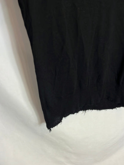 ZARA. Jersey negro fino detalle  bajos. T M
