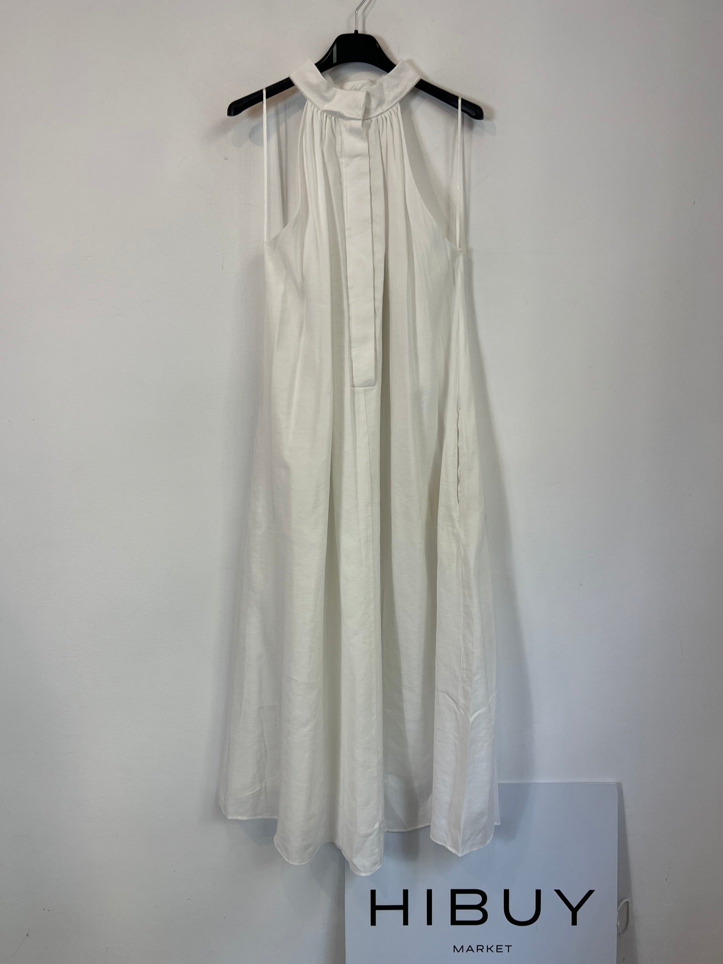 MASSIMO DUTTI. Vestido blanco fluido T.s