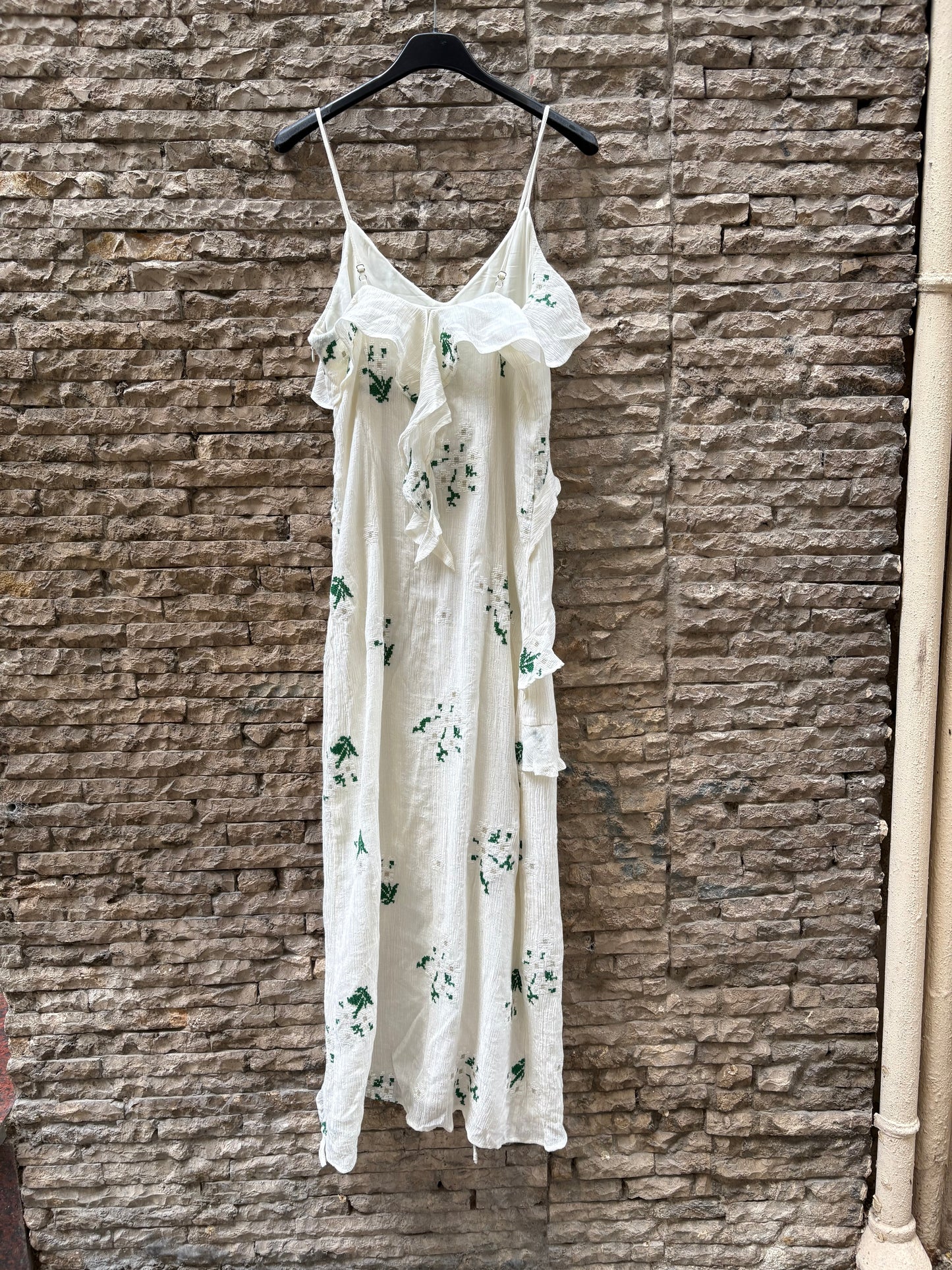 SALSA JEANS. Vestido largo con detalle de volantes