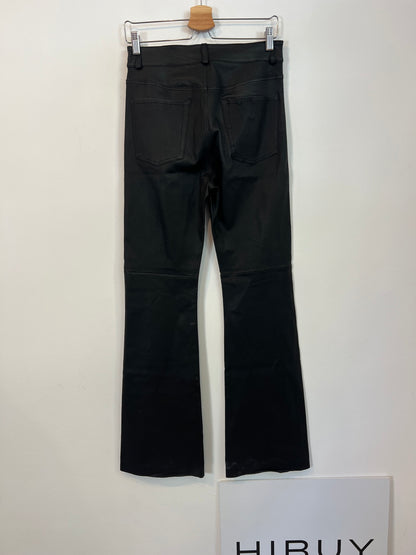 UTERQÜE. Black leather Ts trousers