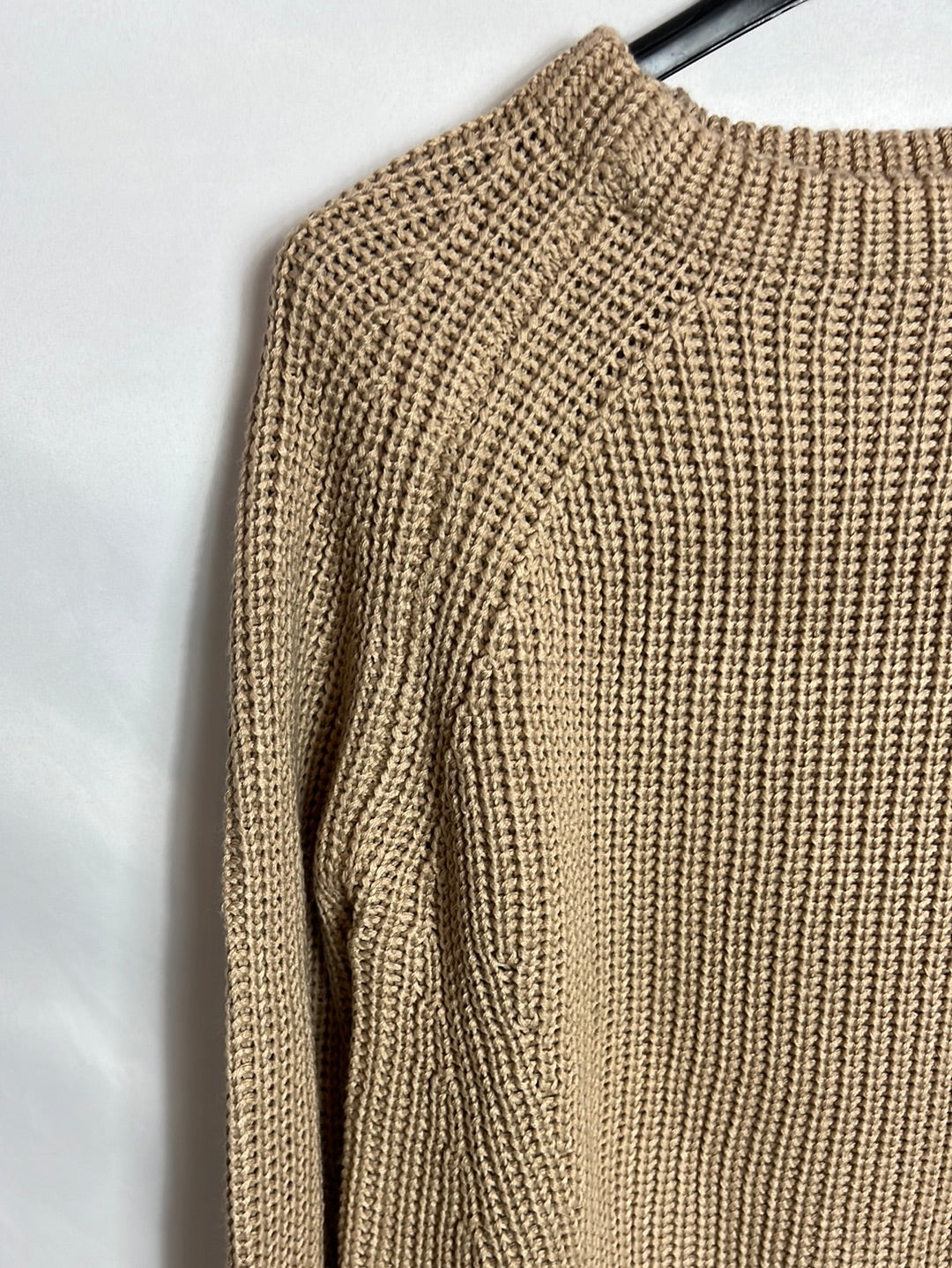 ZARA. Jersey punto camel. T L (S)