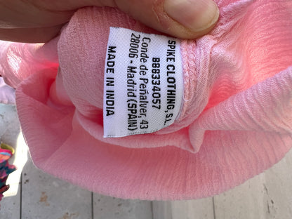 JO SEPHINE. Vestido largo rosa bordado  T.xs