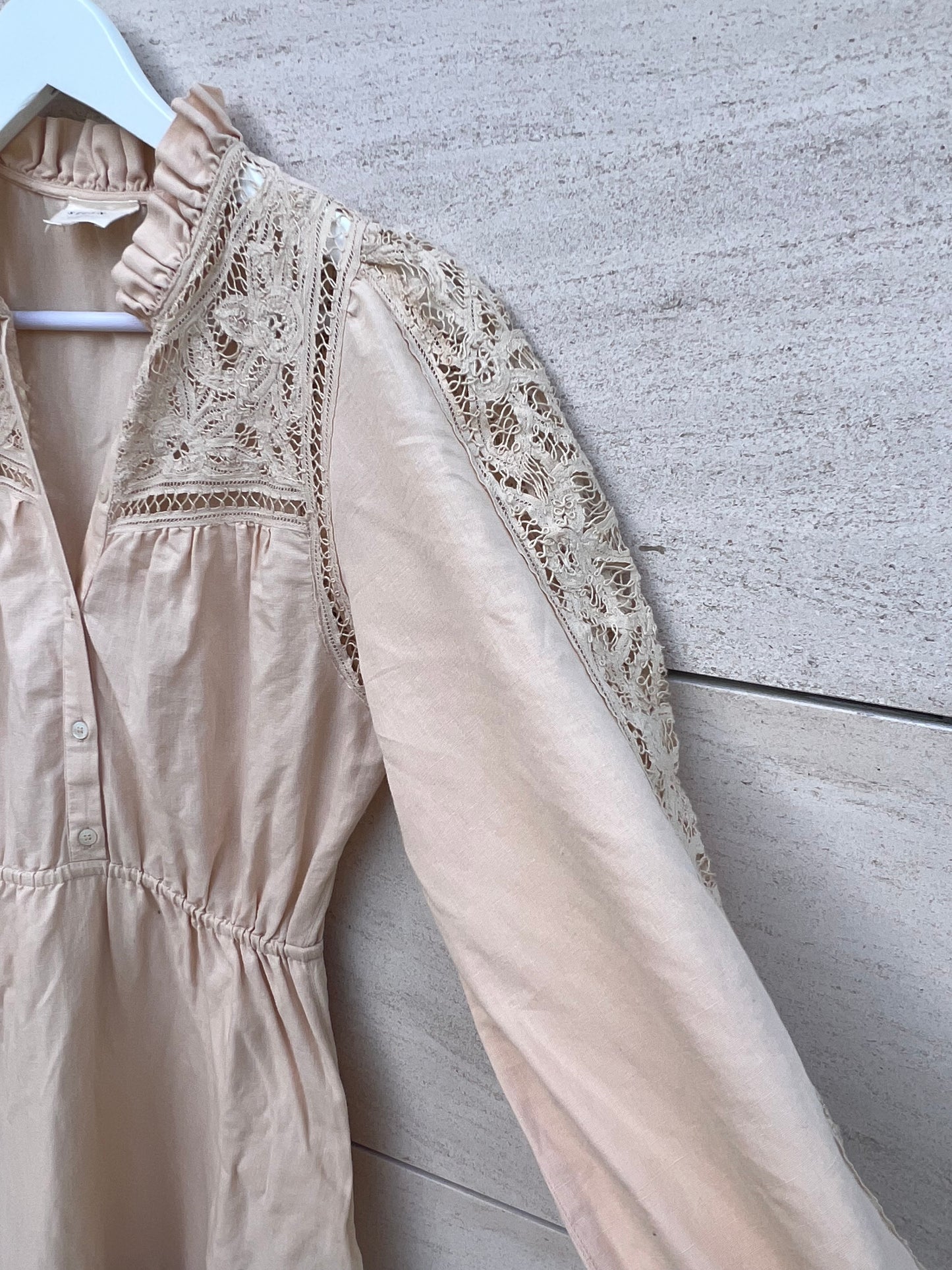 Beige long dress S.36