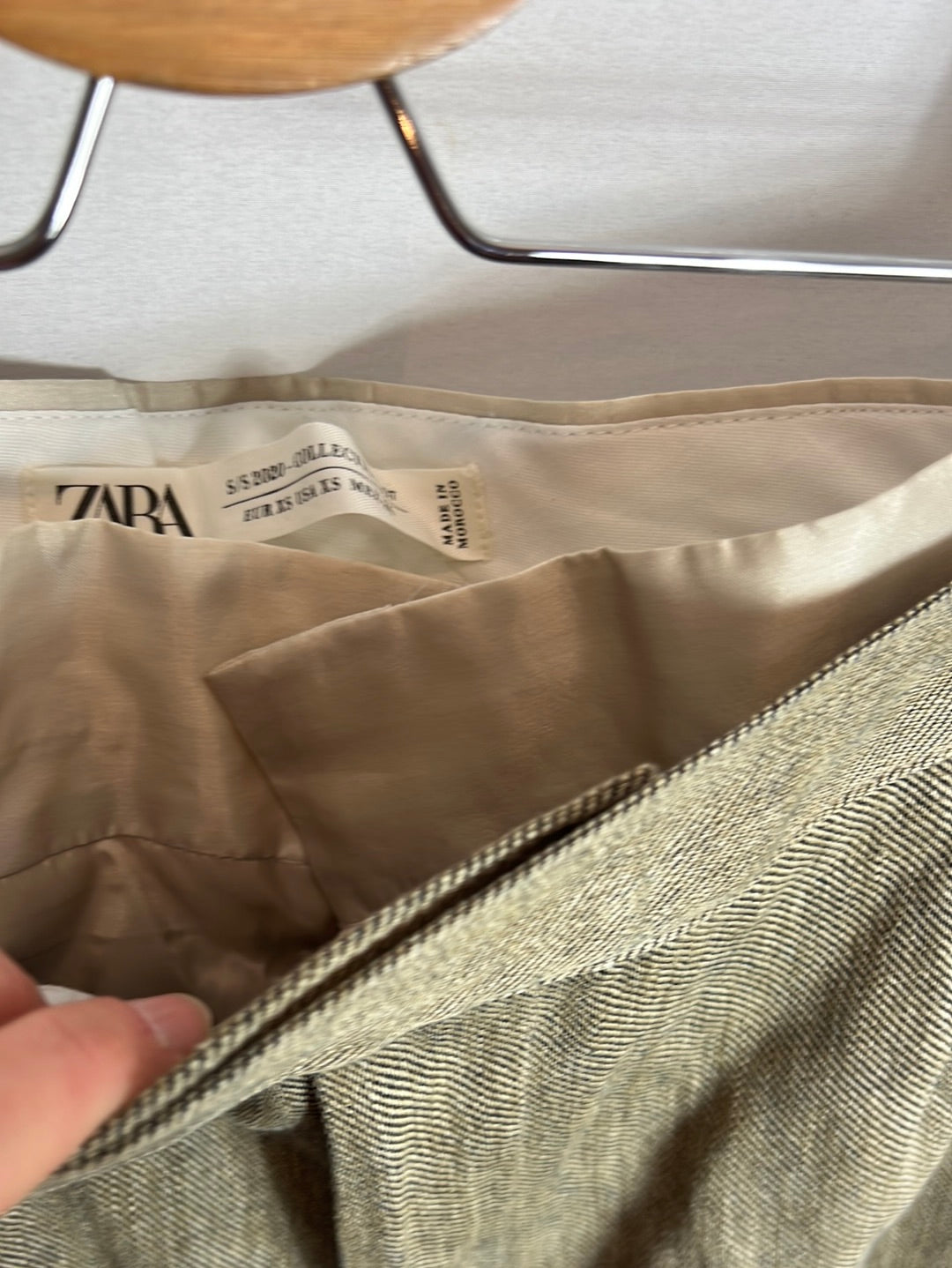 ZARA. Total look verde jaspeado. T XS