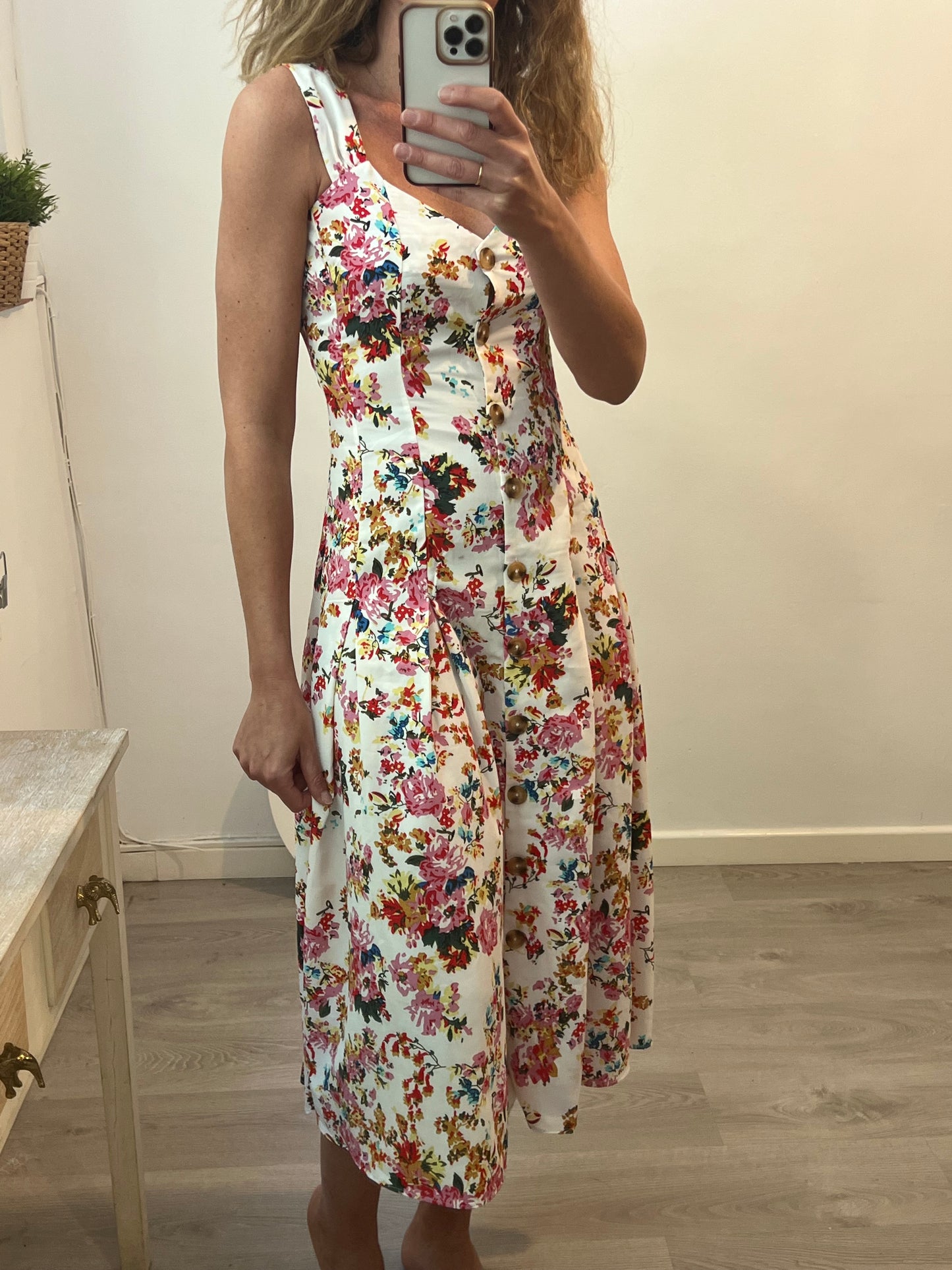 MANGO. Vestido midi flores T.m