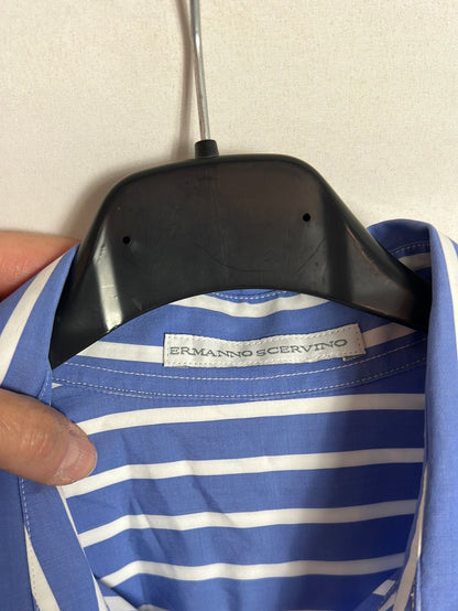 Vestido azul rayas asimétrico