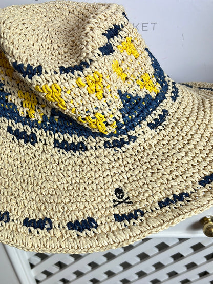 SCALPERS. Sombrero rafia estampado. TU