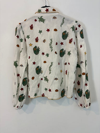 MICHONET. Blusa detalles bordados. T XS