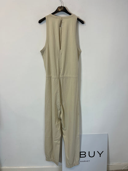 ZARA . Mono largo beige algodón. T L (M)