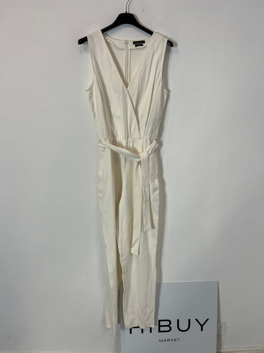 MASSIMO DUTTI. White fluid jumpsuit T.38