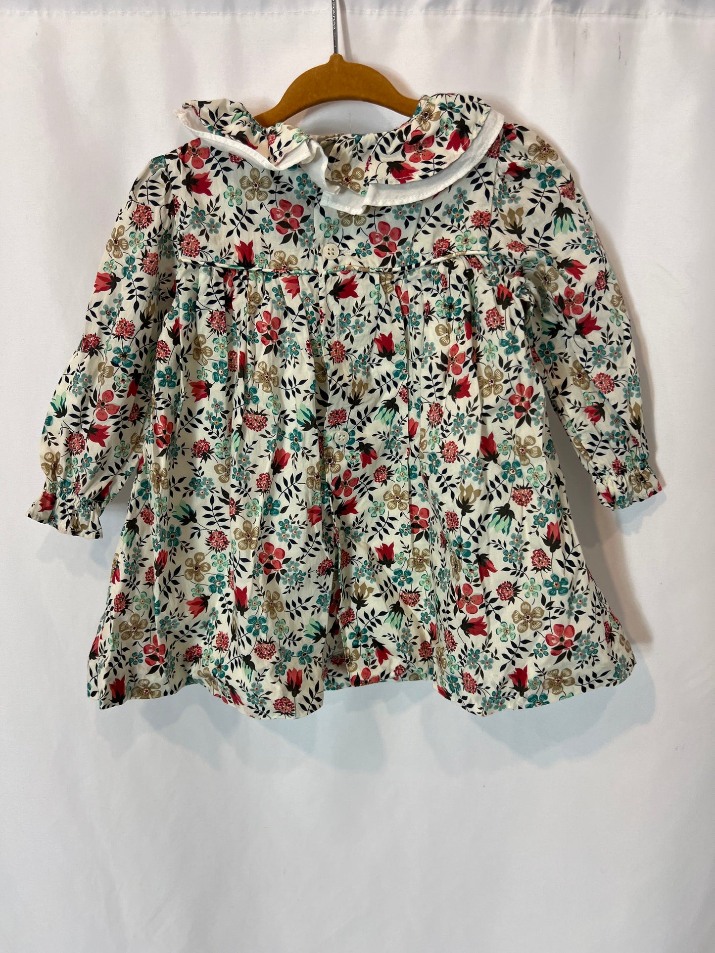 COCONUT. Vestido estampado floral. T 12-18 meses