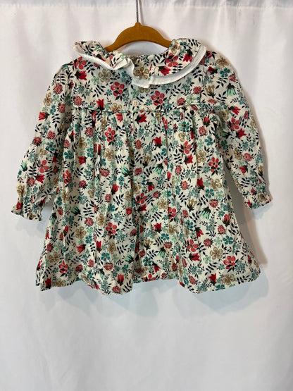 COCONUT. Vestido estampado floral. T 12-18 meses