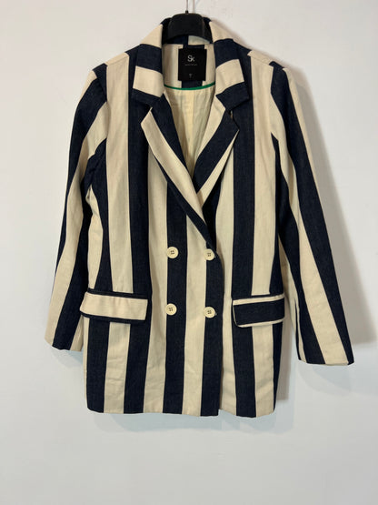 SKATÏE BRAND. Blazer recta rayas azules. T M