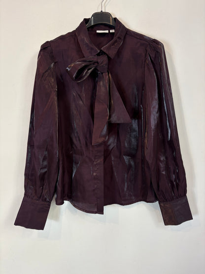 VILA. Shiny burgundy blouse size 36