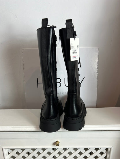 ZARA. Bota alta militar cordones. T 39