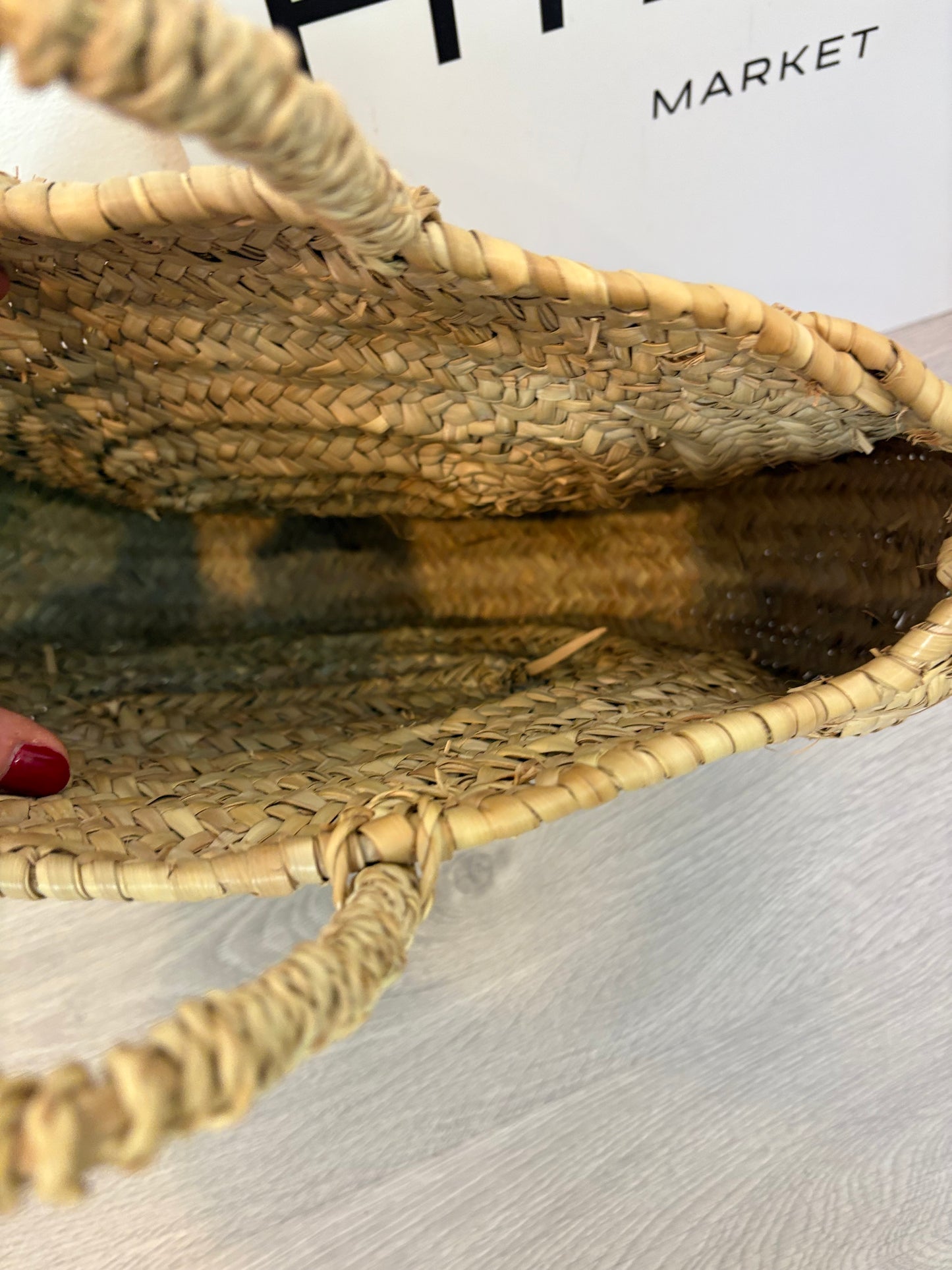 Cesta rafia mediana