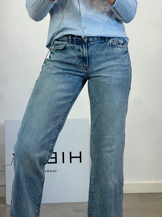 ZARA. Denim recto claro. T 36