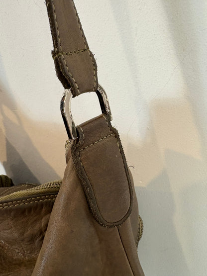 ZADIG & VOLTAIRE. Bolso bandolera  caqui bolsillos