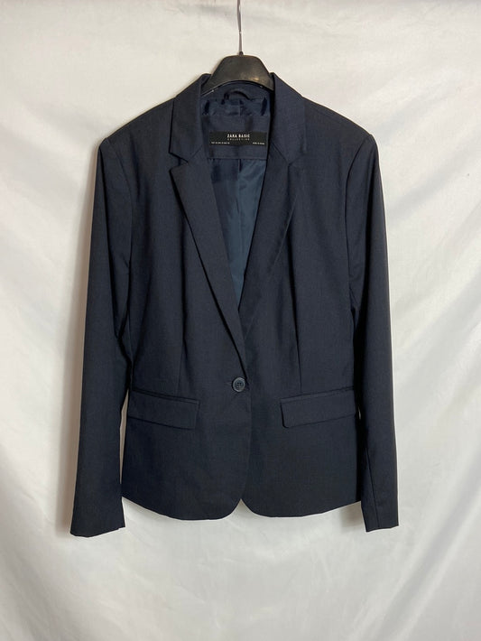 ZARA. Blazer azul.marino T.42