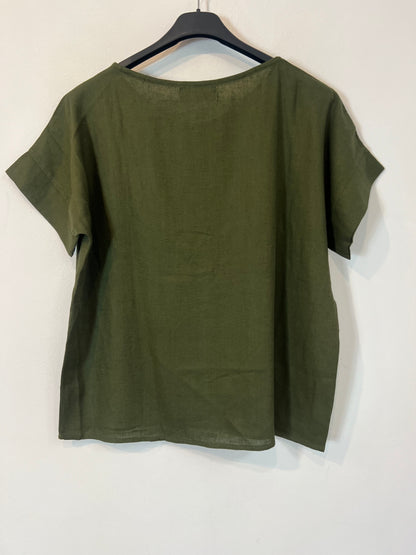 KAUI. Top verde detalle étnico T.m