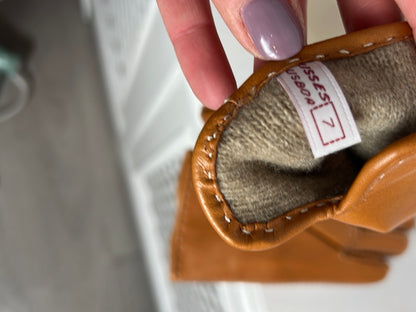 ULISSES. Guantes piel camel. T 7