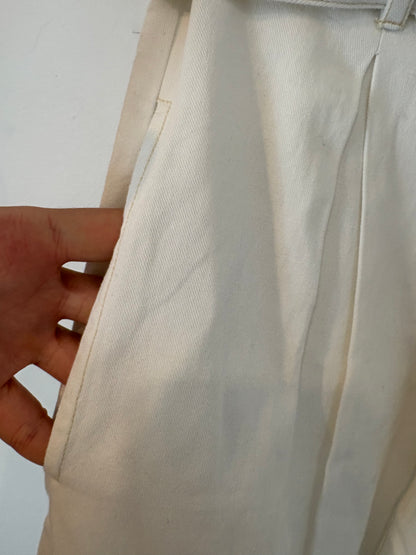 MES DEMOISELLES. White denim with embroidery. Size 34