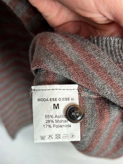 ESE O ESE. Jersey fino gris rayas. T M