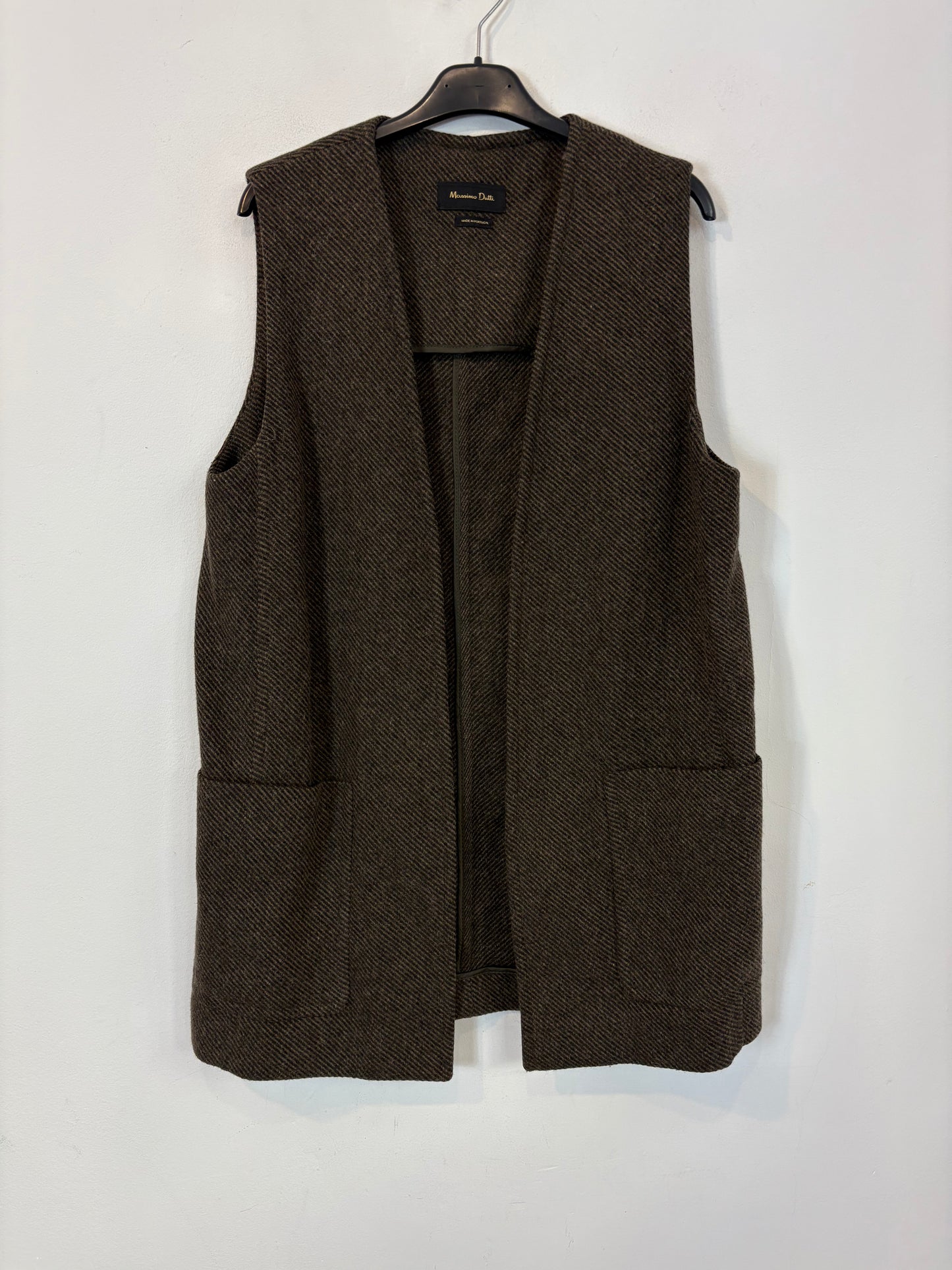 MASSIMO DUTTI. Chaleco lana jaspeado