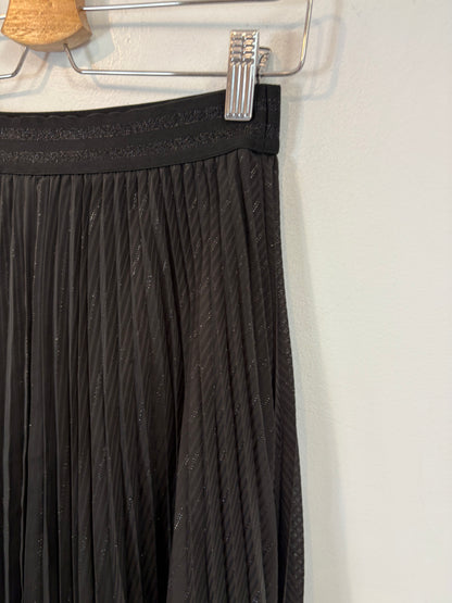 BA&SH. Falda midi negra plisada. T 0 (XS)