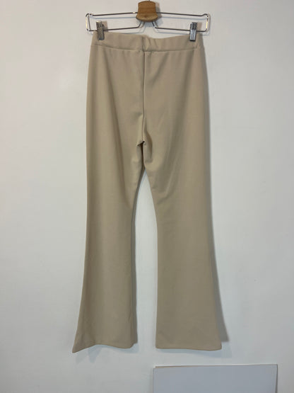 CARLOTA&amp;CO. Slightly flared beige trousers. TS/M