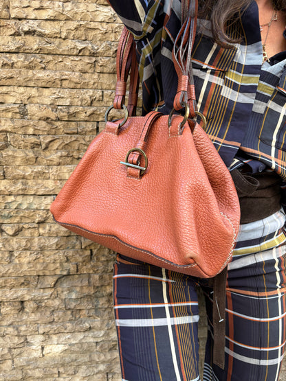 CAROLINA HERRERA. Bolso de hombro piel asa multiple