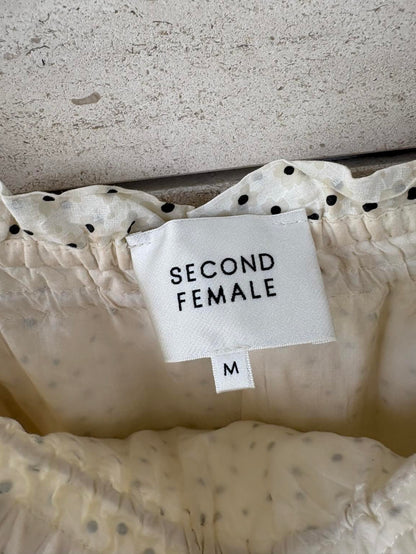 SECOND FEMLE. Vestido midi estampado detalle tirantes