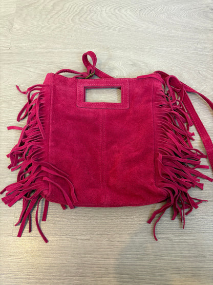 OTRAS. Bolso piel flecos