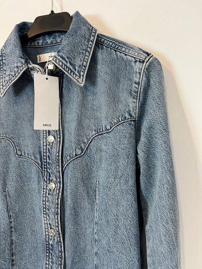 MANGO. Chaqueta/sobrecamisa denim