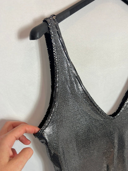 ROCCOBAROCCO. Top textura plateado. T 40