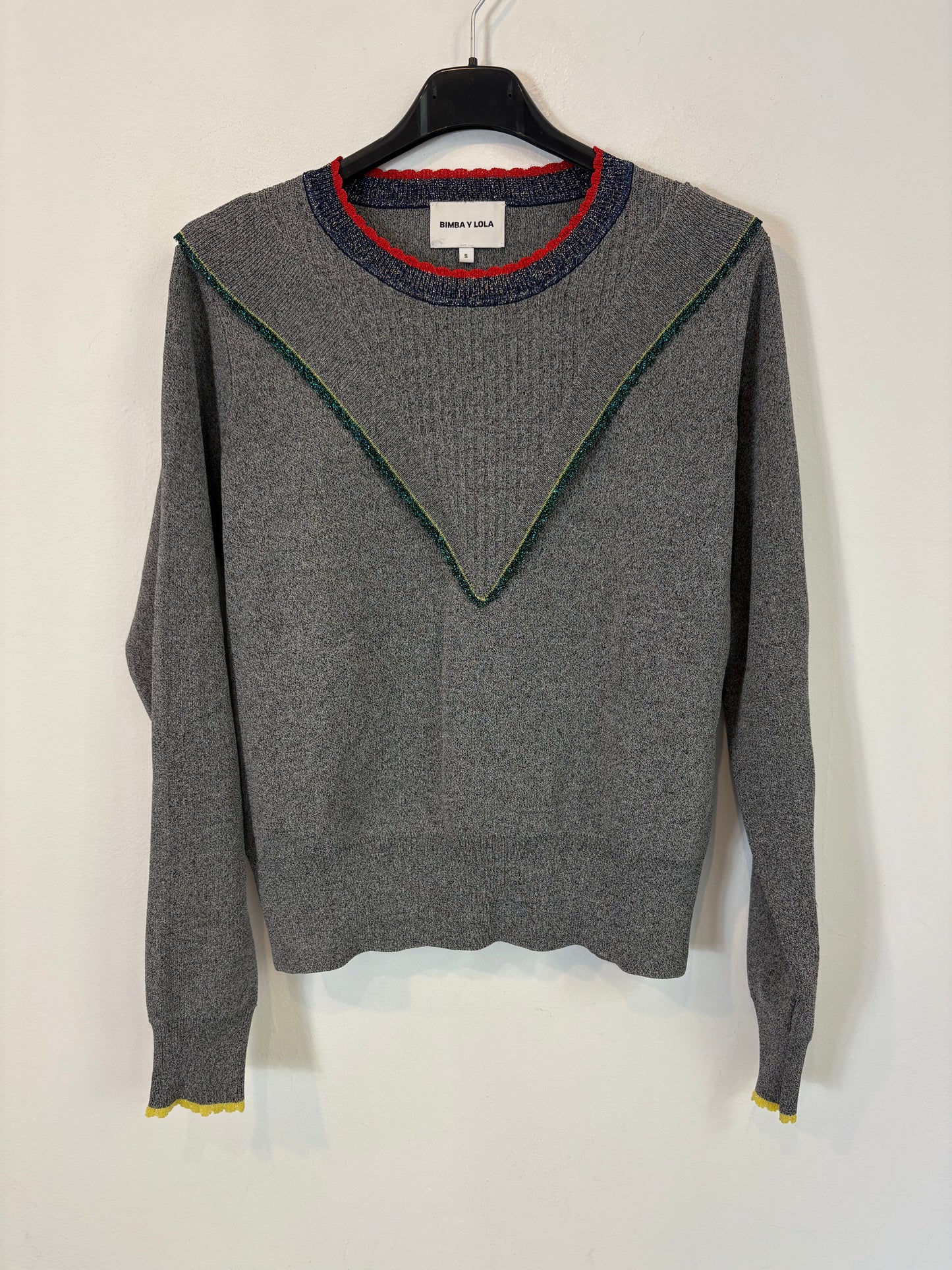 BIMBA Y LOLA. Mottled viscose sweater with thread detail. TS