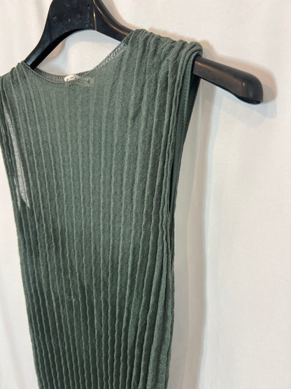 ZARA, Textured green long dress. TS