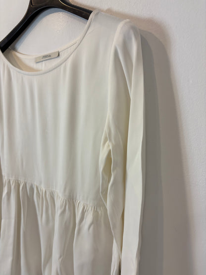 UTERQÜE. Blusa blanca fluida. T S