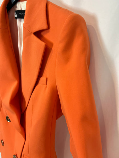ZARA. Orange double-breasted blazer Ts
