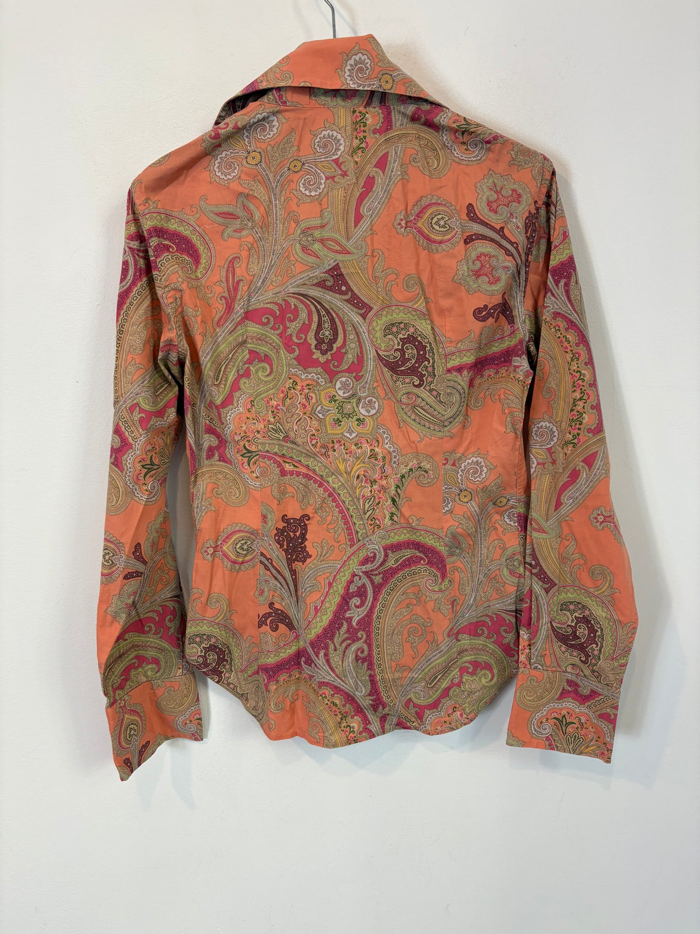 ETRO. Camisa salmón  estampada . T 34