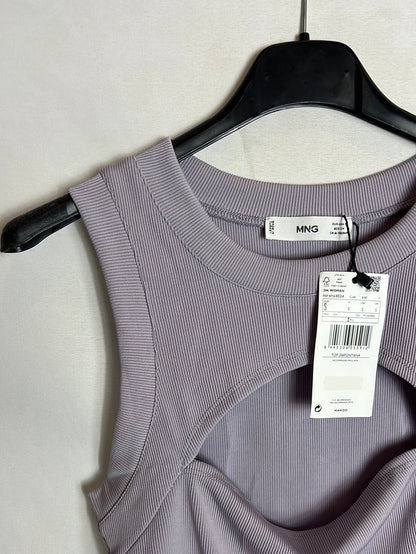 MANGO. Mauve elastic crop top. T.S.