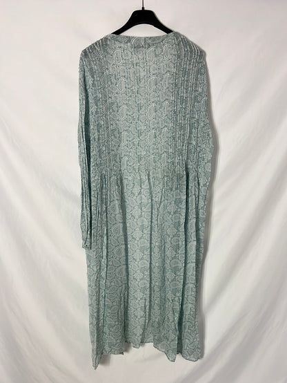 ZARA. Amoeba Blue Ts Kimono Dress