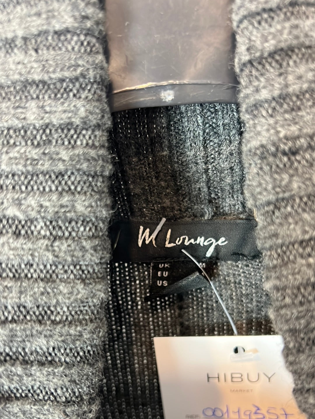 M LOUNGE. Jersey largo gris T.m